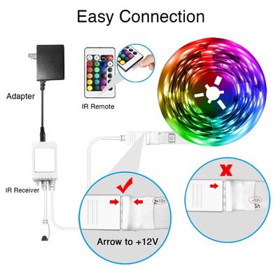 6 To 36V 15M 5050 RGB Smart LED Music Light Lights Music Sync Color Changing Flexible