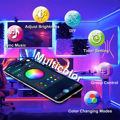 6 To 36V 15M 5050 RGB Smart LED Music Light Lights Music Sync Color Changing Flexible