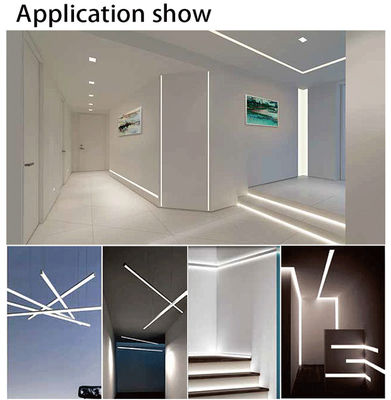 8mm White LED Aluminium Profile Square Profile Light PC Cover Linear