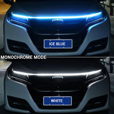 Flexible 12V Led Car Hood Lights Strip Auto Engine Cover Atmosphere Daytime Running Light