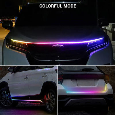 Flexible 12V Led Car Hood Lights Strip Auto Engine Cover Atmosphere Daytime Running Light