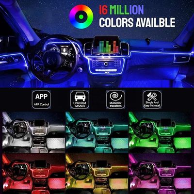 SMD 5050 RGB Modified Car Lights Lamp LED Car Interior Decoration Atmosphere Light