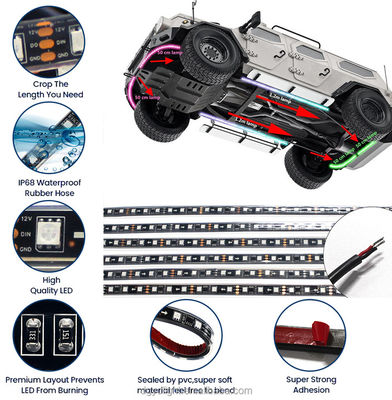 Dream Chasing Color Car Underglow Kit Neon Lights 50cm 120cm Waterproof