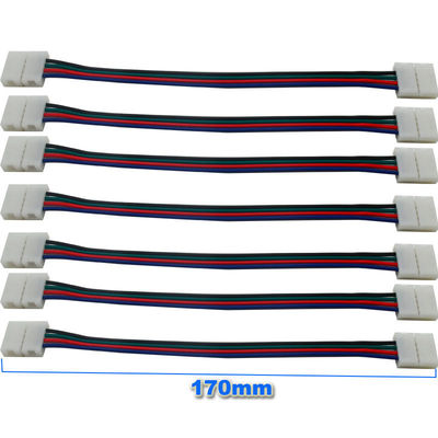 Led Strip Light Connectors 4 Pin 10mm Width  Led Accessory Solderless Extension Cable Wire