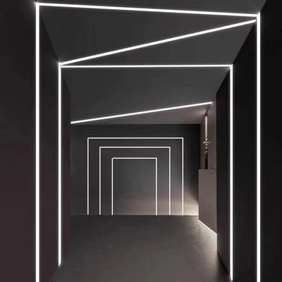 LED Light Strips Aluminium Channel With PC Cover Recessed Drywall Plaster Gypsum Led Aluminum Profile