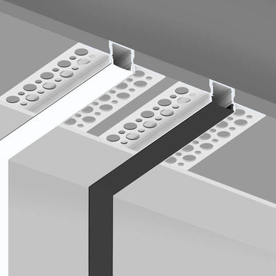 LED Light Strips Aluminium Channel With PC Cover Recessed Drywall Plaster Gypsum Led Aluminum Profile