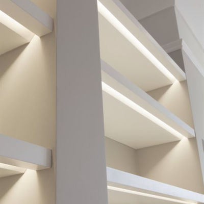 Kitchen Bar Cabinet Ceiling Edge Lighting Strip Alu U Shape Channel Recessed Drywall Plaster