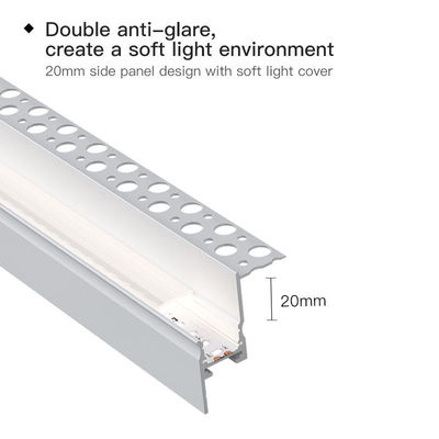Modern Recessed LED Aluminum Channel Light Ceiling LED Wall Washer Lighting 9.5W/M Aluminum Profile Linear Strip Light