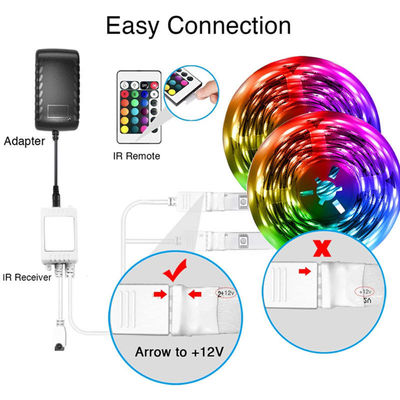 60Leds/M 5050 Rgb Smart LED Strip Lights 5m 10m 15m App Control Remote For Bedroom