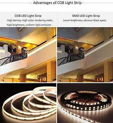 2023 COB LED Strip 480leds 2700K 3000K 4000K 6000K Dotless Flexible Tape Light