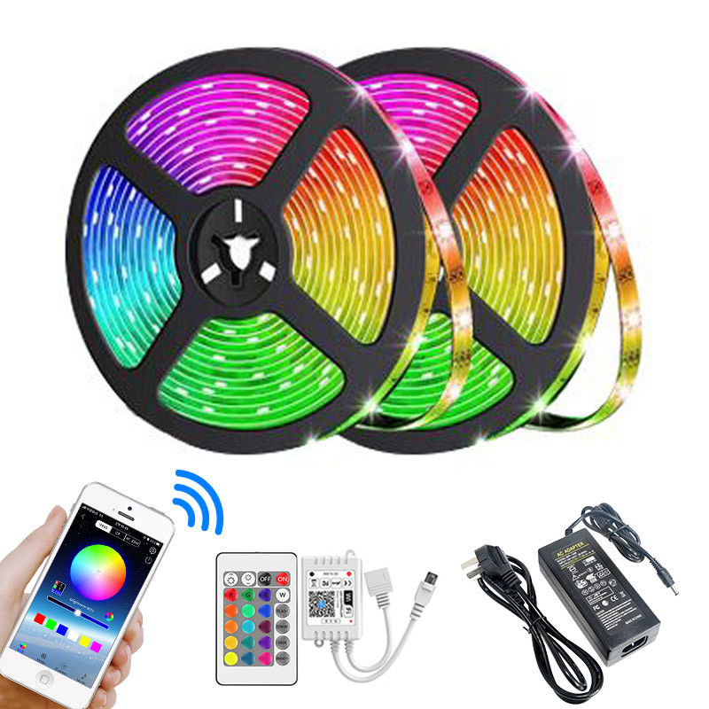 Smart CRESTIN 16.4ft RGB Music Sync Flexible Rgb Led Strip Lights WiFi APP