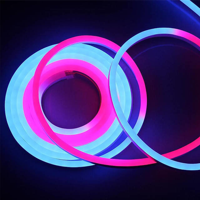 Led Digital Neon Sign24V RGB SMD5050 60leds/M Outdoor Wall Mounted Led Lights IP67