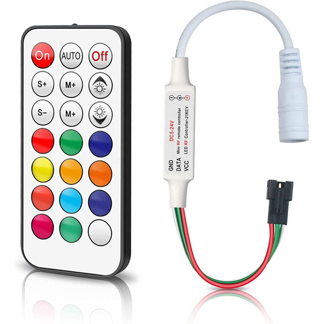 DC5 - 24V Mini 21Key LED Light Controller For WS2811 WS2812B Dream Color Strip Lights