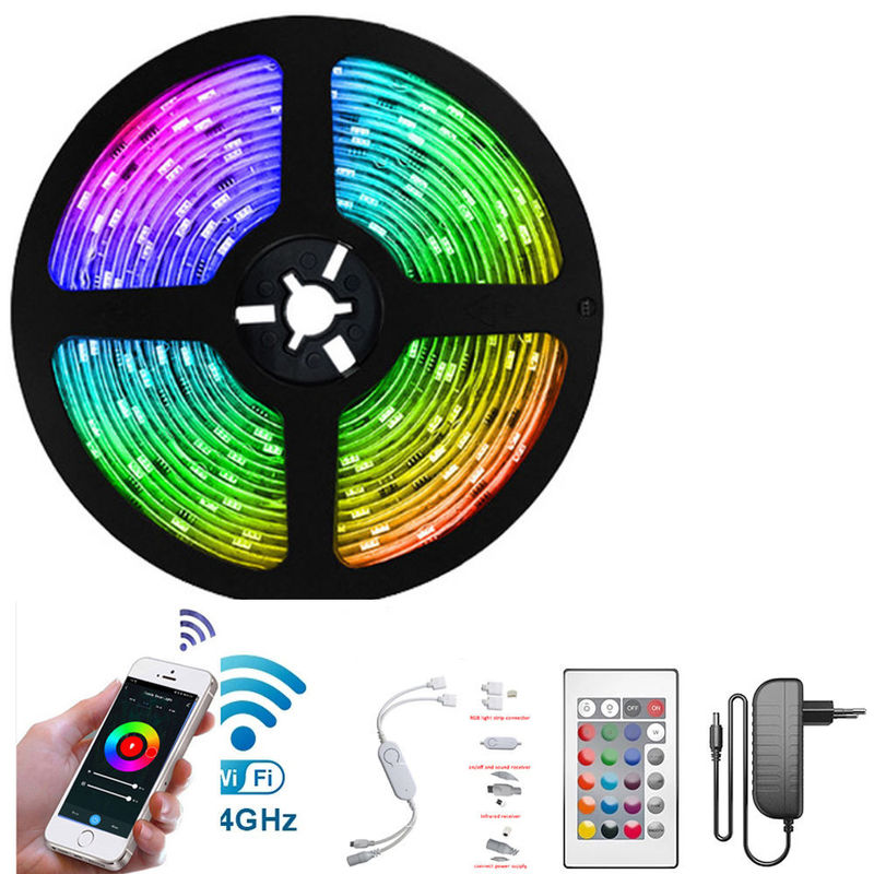 5M 5050 Wifi App Flexible Smart LED Mood Light Kit Dream Color Change For Decoration