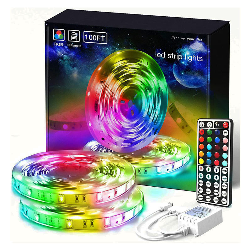 5m 12V Luces 5050 Multi Color Mood Magic Lights 100ft Led Light Strip With 44keys